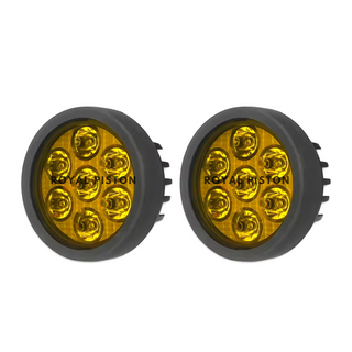 Royal Piston HJG New High Power 70W LED Fog Lights for Bikes, Cars & Jeeps - Improved Visibility in Fog, Rain & Snow With Flashing Wiring Harness