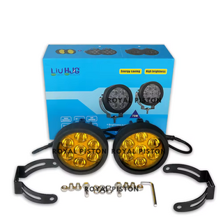 Royal Piston HJG New High Power 70W LED Fog Lights for Bikes, Cars & Jeeps - Improved Visibility in Fog, Rain & Snow With Flashing Wiring Harness