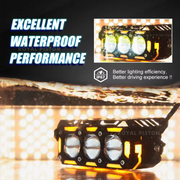 Royal Piston LED Fog Light For Bike | 120W Devil Eye Powerful Flood Lamp | With Full Harness Kit & Waterproof | Fog Lamp for Bike/Car/Jeep (Wider Throw)
