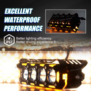 Royal Piston LED Fog Light For Bike | 120W Devil Eye Powerful Flood Lamp | August 2024 Edition with Full Harness Kit & Switch | Fog Lamp for Bike/Car/Jeep (Wider Throw) (4 Lens)