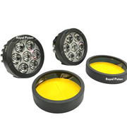 Royal Piston New 7 LED Powerful LED Fog Light | High Wattage DC Auxiliary Fog Lights | with Harness Kit Yellow White Light