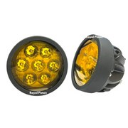 Royal Piston New 7 LED Powerful LED Fog Light | High Wattage DC Auxiliary Fog Lights | with Harness Kit Yellow White Light