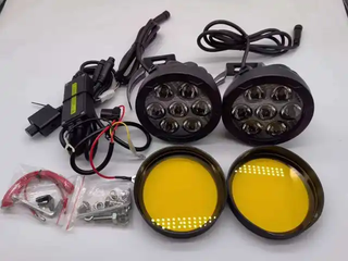 Royal Piston HJG New High Power 70W LED Fog Lights for Bikes, Cars & Jeeps - Improved Visibility in Fog, Rain & Snow With Brightness Control Wiring Harness - Royal Piston