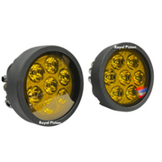Royal Piston New 7 LED Powerful LED Fog Light | High Wattage DC Auxiliary Fog Lights | with Harness Kit Yellow White Light