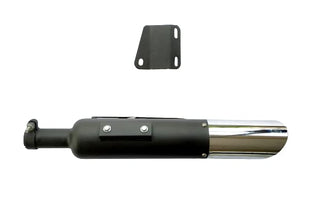 Meteor's Roar: Royal Piston's Original Indori Silencer in Matte Black, Crafted for Royal Enfield Meteor's Original Sound - Royal Piston