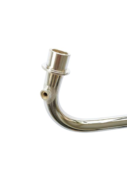 Royal Piston Bend Pipe: Free Flow Inbuilt Catalytic Converter, Stainless Steel Heavy Built. Compatible With Royal Enfield Meteor 350 & Classic Reborn