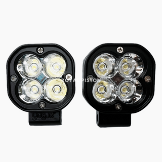 Roya Piston HJG Dual Beam LED Fog Light with White, Yellow Wide Light Throw | Adjust Your Light | With Brightness Control Wiring Harness - Royal Piston