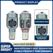 Royal Piston LIUHJG Super Bright LED Motorcycle Headlight – AC/DC 12V-36V, 30W-50W, 30000LM-5000LM, Waterproof, Dual Color Beam (White + Yellow), Fan Cooled