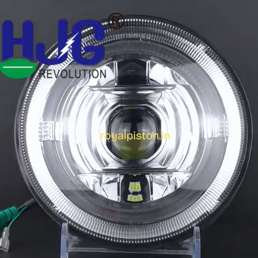 Royal Piston LED Headlight for Royal Enfield, Thar | Heavy Duty & Strong Lighting Features | High Beam, Low Beam, & DRL - Royal Piston