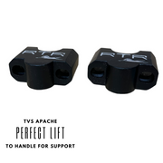 Royal Piston Handle Riser Compatible with TVS Apache - Improved Comfort & Control for Your Ride