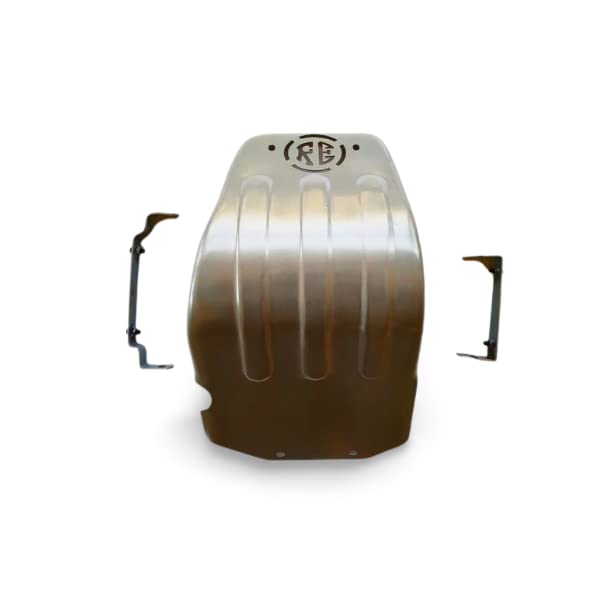 Protect Your Ride: Royal Piston Sump Guard in Silver, Engineered for Meteor and Reborn Models, Ensuring Engine Safety and Style - Royal Piston