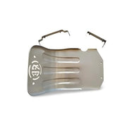 Protect Your Ride: Royal Piston Sump Guard in Silver, Engineered for Meteor and Reborn Models, Ensuring Engine Safety and Style