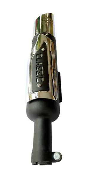 Meteor's Roar: Royal Piston's Original Indori Silencer in Matte Black, Crafted for Royal Enfield Meteor's Original Sound