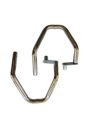 Royal Piston Chrome Diamond Leg Guard Compatible with Royal Enfield Hunter 350cc Only - Royal Piston