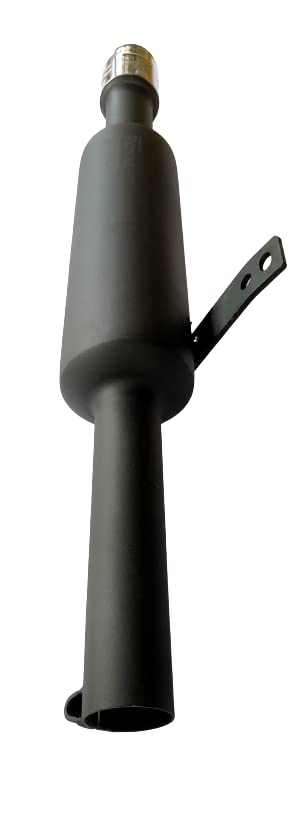 Royal Piston Original Indori Silencer: Compatible with Bullet BS3, BS4, BS6, Electra, Standard. Matte Black Reverse Cone, Original Sound! - Royal Piston