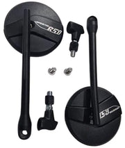 Royal Piston Touring Black Side Mirrors High Definition Antiglare Mirrors Compatible With Royal Enfield Super Meteor 650