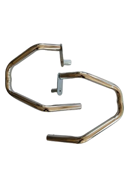 Royal Piston Chrome Diamond Leg Guard Compatible with Royal Enfield Hunter 350cc Only