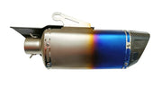 Royal Piston Universal Akrapovic Silencer - The Ultimate Weapon of Sound and Style for Every Sport Bike Enthusiast (Blue)