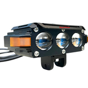 Royal Piston LIUHJG Triple LED Fog Light Set – Ultra Bright, Waterproof IP68, Universal Fit for Bikes & Cars