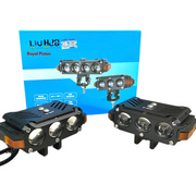 Royal Piston LIUHJG Triple LED Fog Light Set – Ultra Bright, Waterproof IP68, Universal Fit for Bikes & Cars