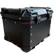 Royal Piston Premium Motorcycle Top Box – 45L Aluminum Alloy Storage with Padded Interior | Lockable | Weatherproof | Universal Fit for Touring Bikes