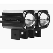 Royal Piston™ HJG Flashing Fog Lights - Your All-in-One Lighting! 3-in-1 Spot & Flood with Laser in Yellow + White + Red. For Bike/Car/Thar/Jeep, 2pc