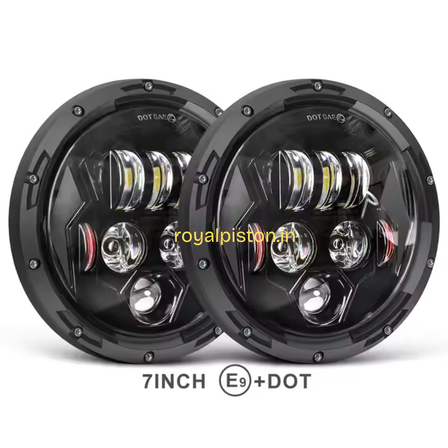 Royal Piston Big Monster Eye LED Headlight for Royal Enfield and Thar | Effective Lighting Features for Adventurers
