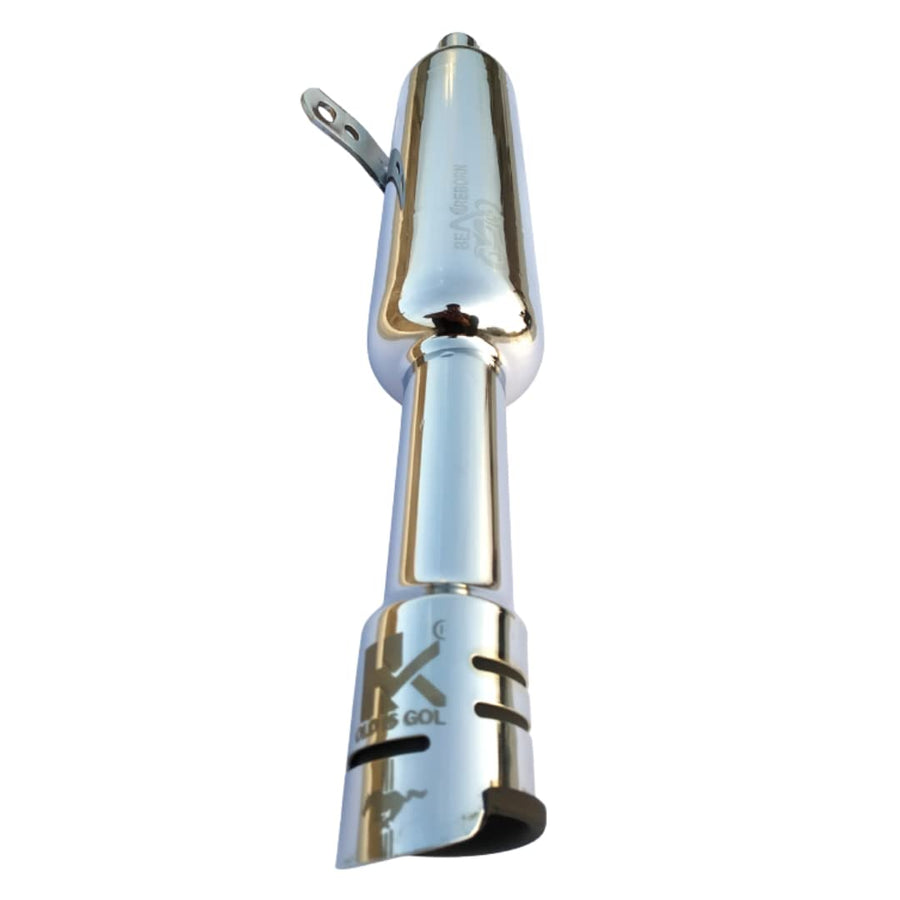 Royal Enfield Classic Exhaust: Original RE Sound, Glass Chrome Finish (Improved Mileage & Performance) - Royal Piston