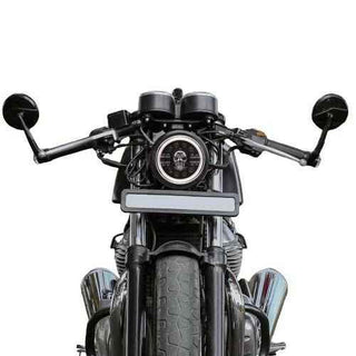 Royal Piston 5.75" Skull LED Headlight (12V Smart) for Bajaj Avenger, RX-100, RX135, Harley Davidson - Royal Piston