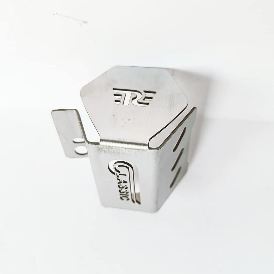 Royal Piston Heavy Duty Chrome RE Classic Reborn 350 Accessories Strong & Durable- (Reborn Brake Oil Container Guard -Chrome) - Royal Piston