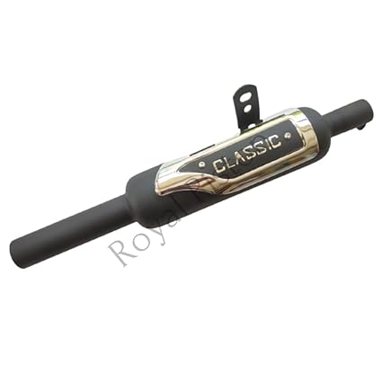 Royal Piston Black Exhaust For Classic Reborn with Original RE Sound (Original Indoori Silencer)