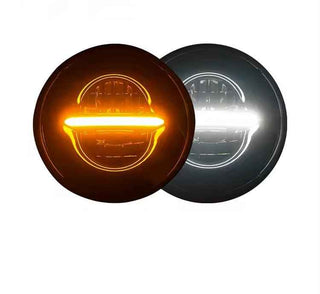 Royal Piston Daymaker Minus 7" LED Headlight | 110W CREE/Osram | High/Low + DRL Beam LED Headlight, 6 Months Warranty Compatible With Royal Enfield, Thar, Gypsy (Original)
