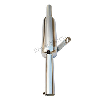 Royal Piston Original Indori Silencer | Shiny Chrome | Compatible with Bullet BS3, BS4, BS6, Bullet Electra, Bullet Standard | Original Sound - Royal Piston