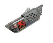 Royal Piston Universal Akrapovic Silencer - The Ultimate Weapon of Sound and Style for Every Sport Bike Enthusiast (Silver + Black)