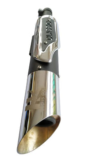 Meteor's Roar: Royal Piston's Original Indori Silencer in Matte Black, Crafted for Royal Enfield Meteor's Original Sound