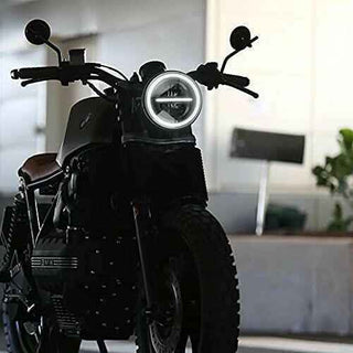 Royal Piston Daymaker HJG Series of Headlight 5.75" inch Compatible for Bajaj Avenger, RX100, RX135, Harley Davidson (Minus With Ring)
