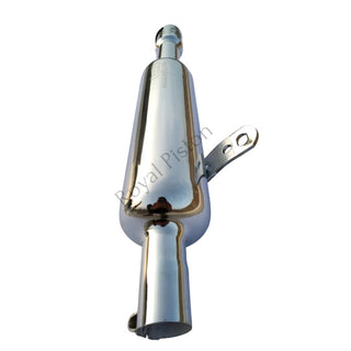 Royal Enfield Classic Exhaust: Original RE Sound, Glass Chrome Finish (Improved Mileage & Performance) - Royal Piston