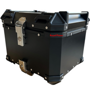 Royal Piston Premium Motorcycle Top Box – 45L Aluminum Alloy Storage with Padded Interior | Lockable | Weatherproof | Universal Fit for Touring Bikes