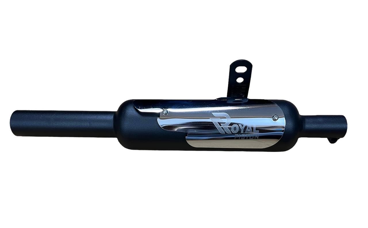 Royal Piston Original RE Sound Exhaust For Reborn Classic 2022 Model Only (Original Indoori Silencer) Stealth Black Silencer With Matte Finish