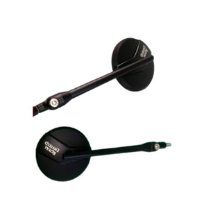 Royal Piston Touring Black Side Mirrors High Definition Round Clear View 360: Wide-Angle Side Mirror Compatible With Royal Enfield All Models - Royal Piston