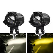 Royal Piston™  Y-Type LED Fog Light: 2-in-1 Spot Light with Wide Area Flood Light. Laser Fog in Yellow & White. For Bike/Car/Thar/Jeep (No Harness) - Royal Piston
