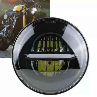 Royal Piston 110W Desert Minus 7" LED Headlight | Super Bright for Royal Enfield, Thar, Jeep, Gypsy