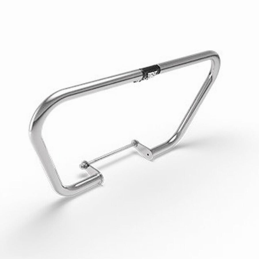 Royal Piston Trapezium Leg Guard: Heavy Duty, Stylish Crash Guard, Engine Protection. Compatible with Royal Classic Reborn & Meteor 350 (Chrome)! - Royal Piston