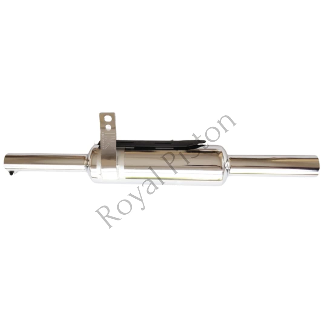 Royal Piston Original Indoori Chrome Silencer Compatible with Bullet BS3, BS4, BS6, Bullet Electra, Bullet Standard With Original Sound