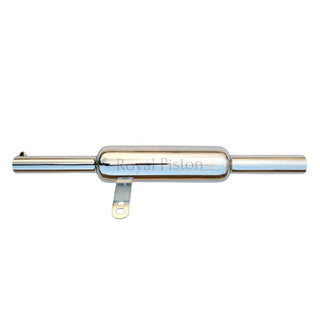 Royal Piston Original Indori Silencer | Shiny Chrome | Compatible with Bullet BS3, BS4, BS6, Bullet Electra, Bullet Standard | Original Sound - Royal Piston
