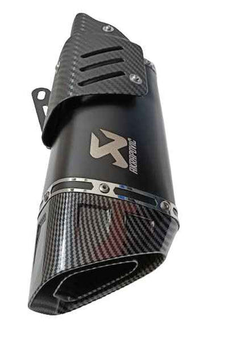 Royal Piston Universal Akrapovic Silencer - The Ultimate Weapon of Sound and Style for Every Sport Bike Enthusiast (Black)