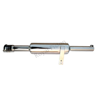 Royal Piston Original Indori Silencer: Compatible with Bullet BS3, BS4, BS6, Electra, Standard. Original Sound (Chrome Plan Reverse Cone)! - Royal Piston