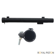 Royal Piston Universal Bend Pipe Catalytic: Compatible With Royal Enfield Classic Reborn 350 BS6. Free Flow Silencer for Sound & Performance! - Royal Piston