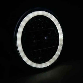 Royal Piston Smart LED 7" HJG Headlight with 3 in 1 Yellow & White DRL -12V Korean LED Compatible with Royal Enfield All Models