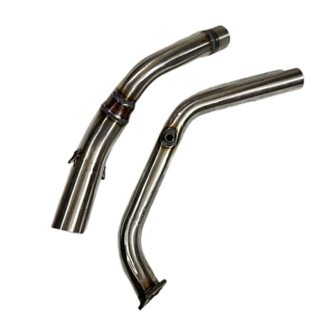 Royal Piston Heavy Chrome Bend Pipe Competible With R15 V3 BS6, R15 V4 R15M, Yamaha MT15 BS6